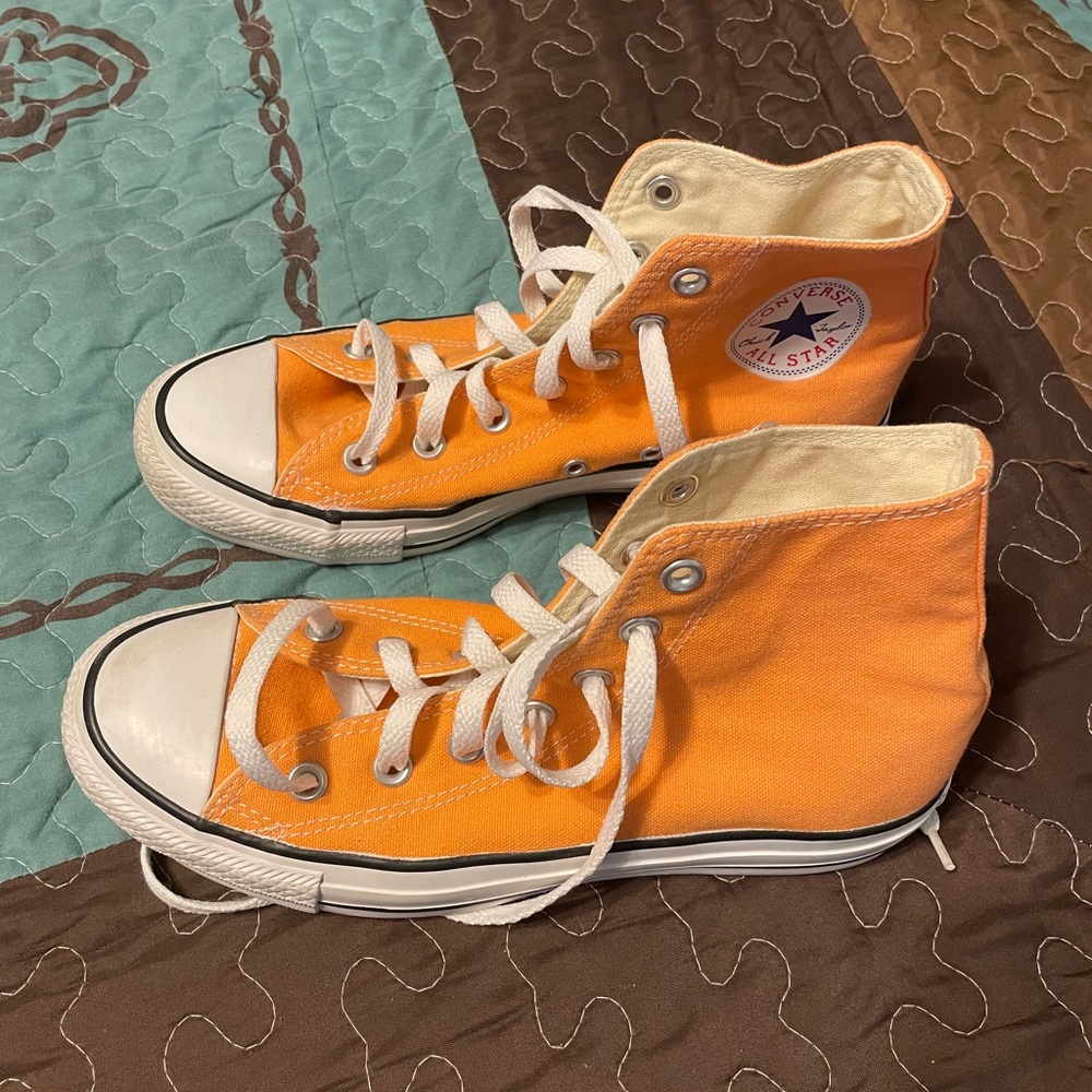 Converse Orange High-Top Sneakers
